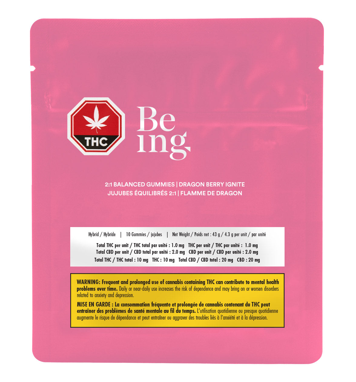 Being 2:1 Balanced Gummies | Dragon Berry Ignite 10pk