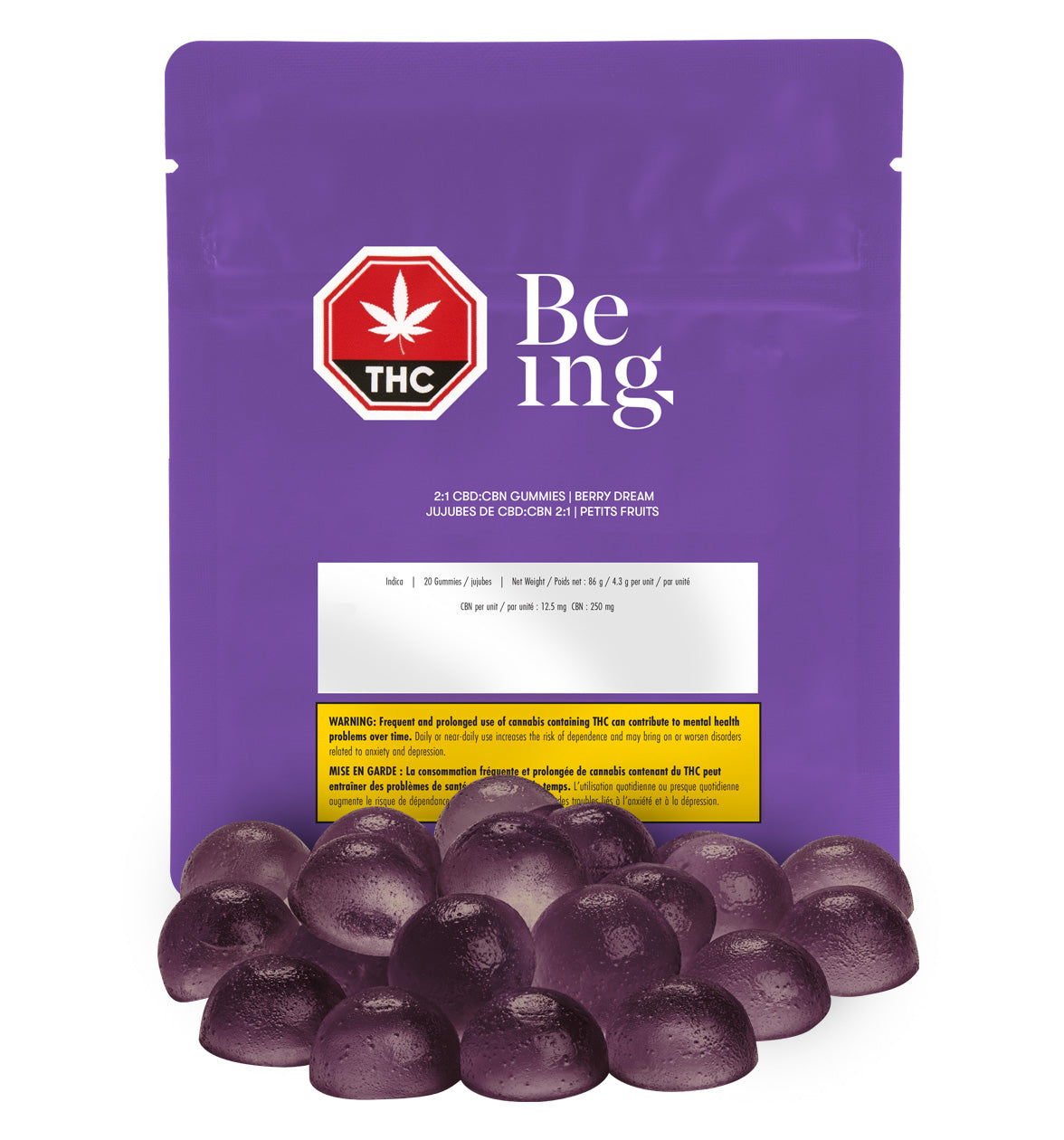 2: 1 CBD: CBN Gummies | Berry Dream (Large 20-Pack)