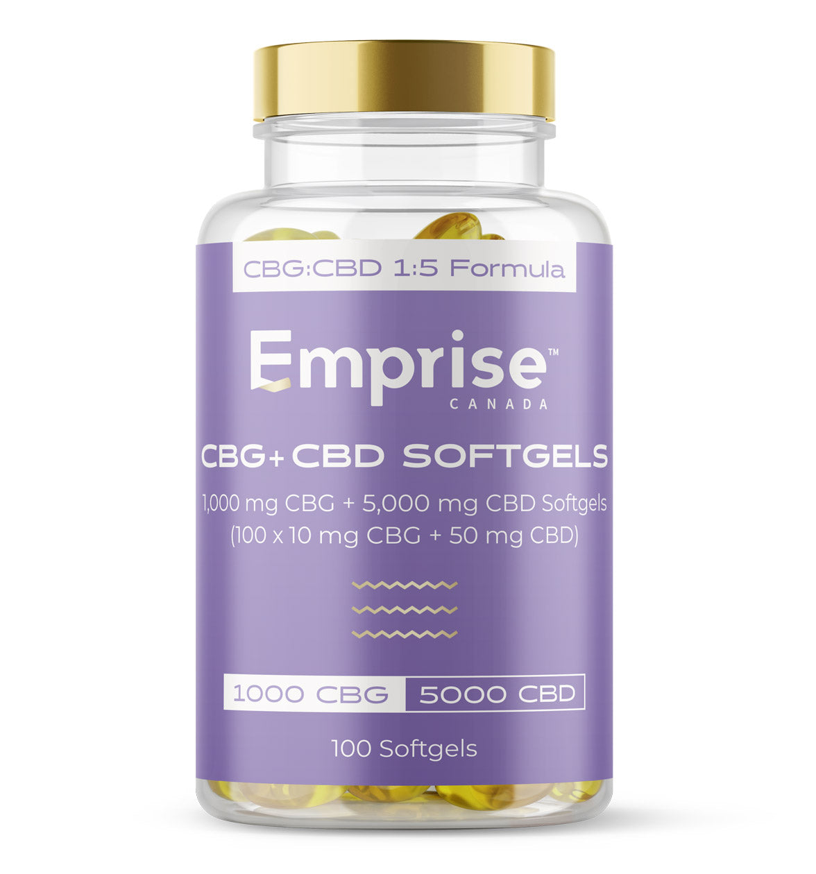 1000 mg CBG + 5000 mg CBD Softgels