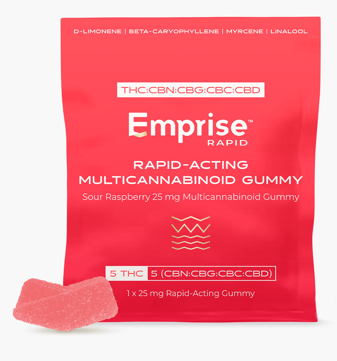 Sour Raspberry 25mg Multicannabinoid Vegan Gummies (30pk)