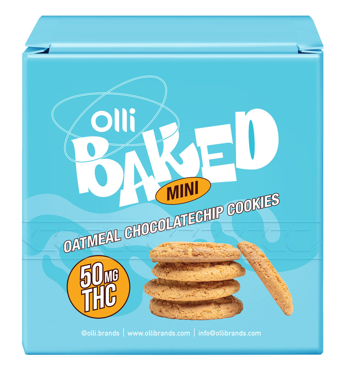 50 mg THC Baked Mini Oatmeal Chocolate Chip Cookies