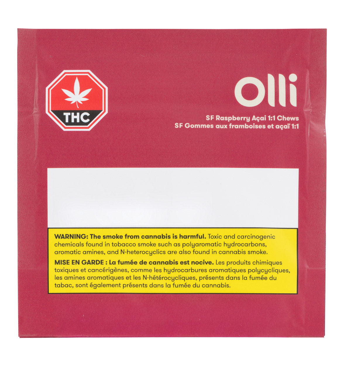 Olli Sugar Free Raspberry Acai 1:1 Chews